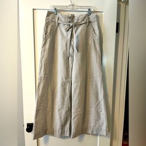 Wide-leg seersucker pants size 10 - Anthropologie